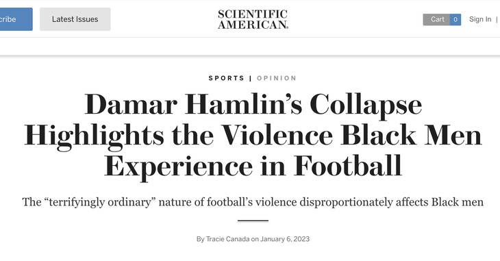 SciAm: Damar Hamlin's injury was racist